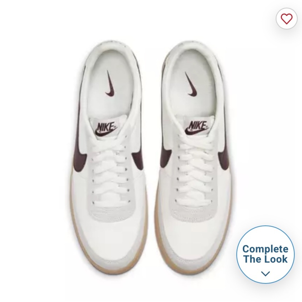 Nike Killshot 2 White and Burgundy Classic Sneakers - Picture 3 of 3